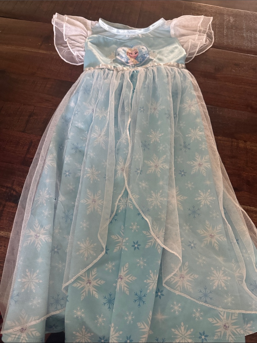 Disney Light Blue Elsa Snowflake Dress Costume for Kids or nightgown